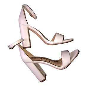 Sam Edelman block white heels. Size 5